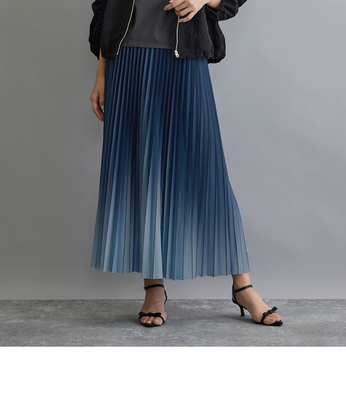 グラデーションプリーツスカート｜ニコルの通販｜&mall（アンドモール