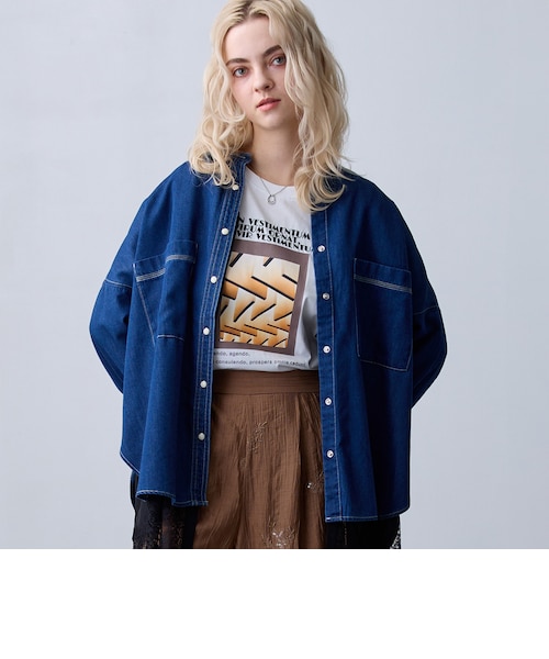 ZELDA】デニムオーバーシャツ｜ニコルの通販｜&mall（アンドモール
