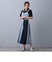 バイカラージャンパースカート