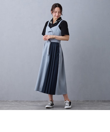 バイカラージャンパースカート