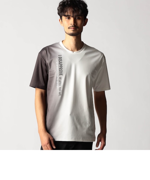 グラデーションストレッチポンチロゴTシャツ｜ニコルの通販｜&mall