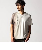 グラデーションストレッチポンチロゴTシャツ