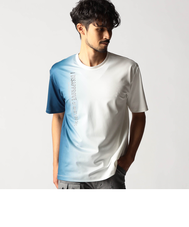 グラデーションストレッチポンチロゴTシャツ