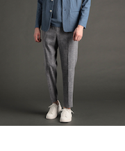 ストレッチスラブシャンブレー トラックパンツ