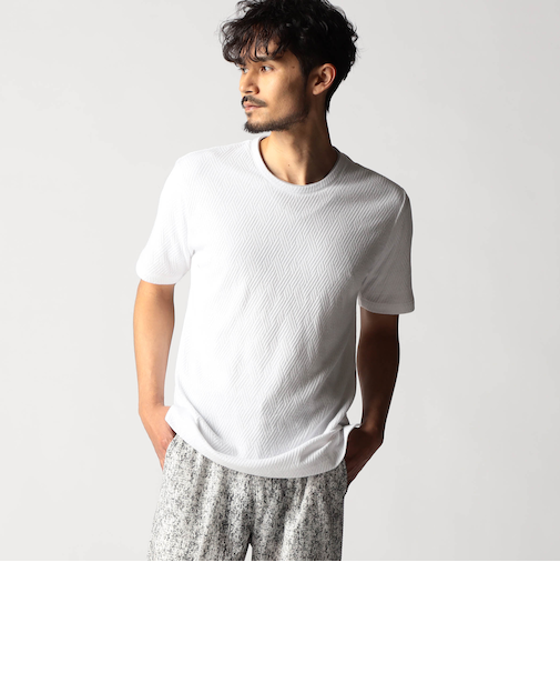 バスケットリンクスジャカードクルーネックプルオーバー