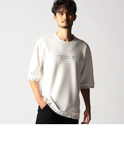 スポンジダンボールニット 5分袖プルオーバー