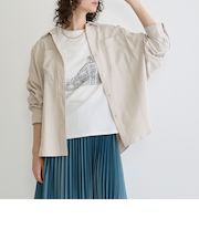 Wポケットシャツ