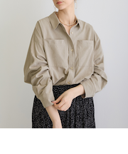 Wポケットシャツ