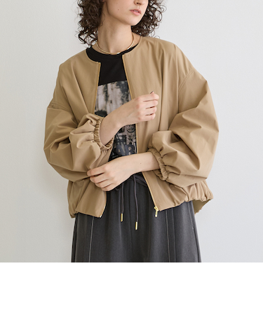 ZIPバルーンブルゾン