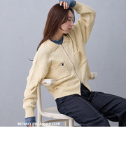 【BEVERLY HILLS POLO CLUB】衿付きボックスカーディガン