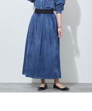 【WALDO】ウエストゴム2.5オンスデニムフレアパンツ