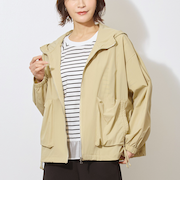 【WALDO】フード付きジップアップ一重ブルゾン