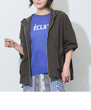 【WALDO】フード付きジップアップ一重ブルゾン