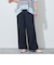 【WALDO】ウエストゴム脇折り返しタック入りワイドパンツ