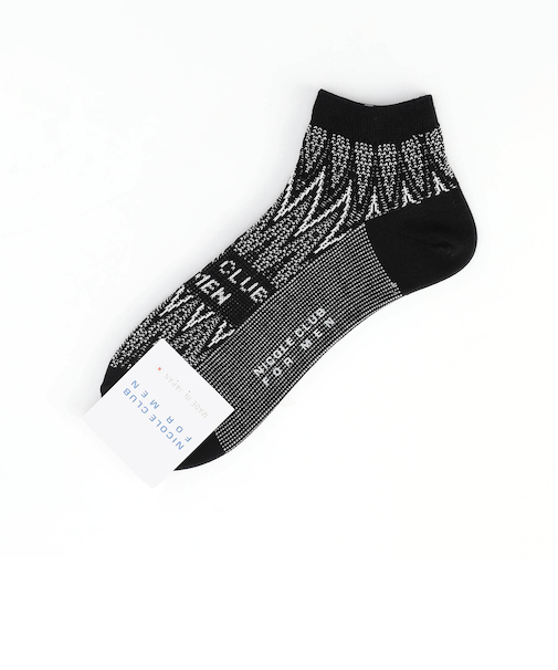 シェブロン×ロゴ ショートソックス(日本製)