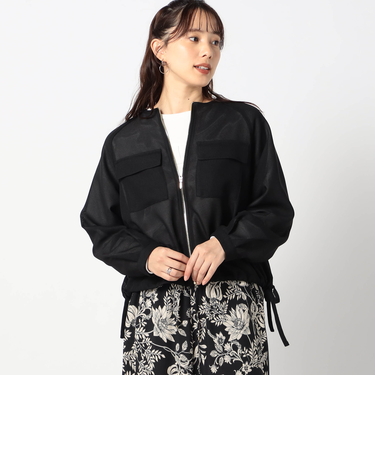 メッシュ ノｰカラーブルゾン