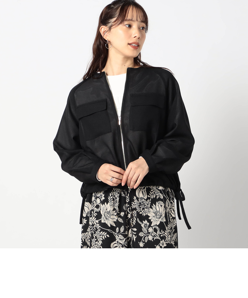 メッシュ ノｰカラーブルゾン