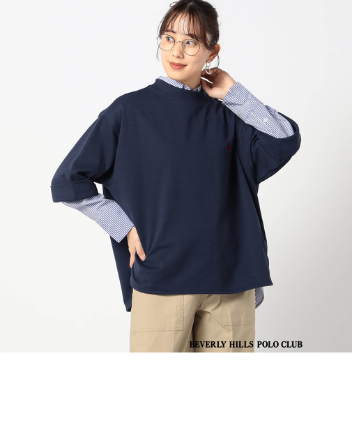 【BEVERLY HILLS POLO CLUB 別注】袖ロールアップワイドカットソー
