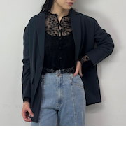 【ZELDA】シアーフラワーレースブラウス