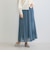 シアーデニムプリーツスカート