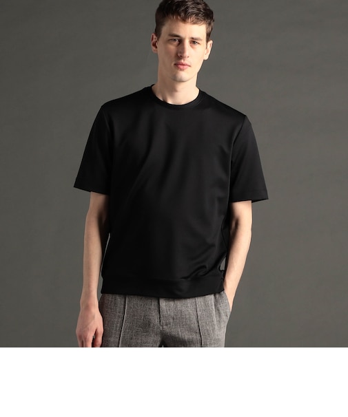 メランジジャカード クルーネックレギュラーフィットTシャツ