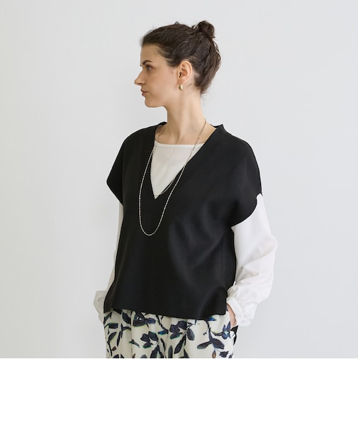 【セットアイテム】ジレ×ブラウス