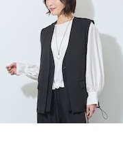 【WALDO】裾スピンドル入りレイヤード風ベスト