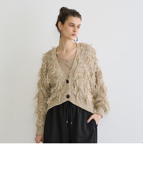 テープヤーンカーディガン