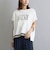 リブ付きプリントTシャツ