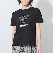 【WALDO】ラメ入りロゴプリント半袖Tシャツ