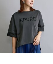 異素材使いプリントTシャツ