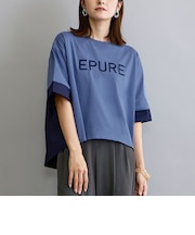 異素材使いプリントTシャツ