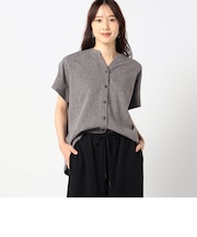 リネンライク　半袖シャツ