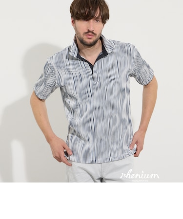 【WEB限定】ウェーブタックジャガードスキッパーポロシャツ