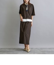 【セットアップアイテム】レイヤード風Tシャツ×タイトロングスカート