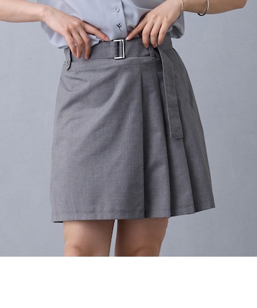 アシメプリーツミニスカート