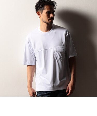 【RIELABO】シルク混ストレッチスムースＴシャツ