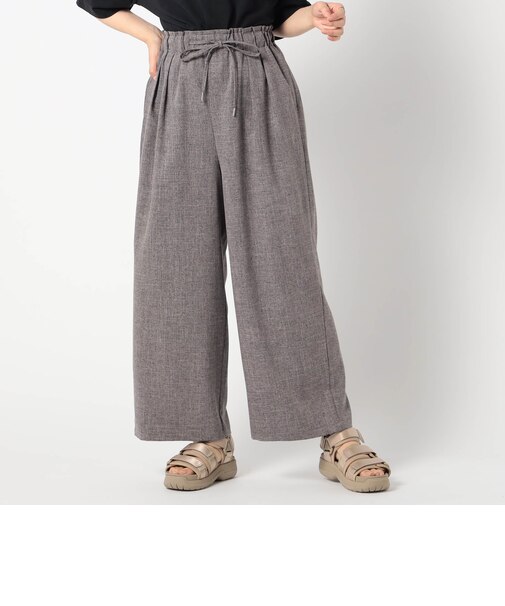 リネンライク　イージーパンツ