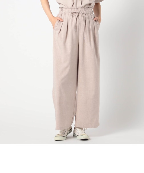 リネンライク イージーパンツ