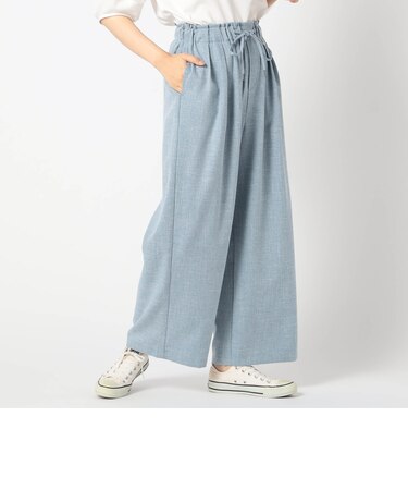 リネンライク　イージーパンツ