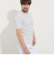 ハニカムジャカードクルーネック半袖プルオーバー