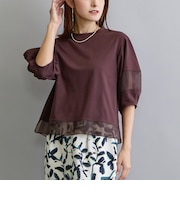 シアー切り替えTシャツ