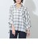 7分袖オンブレーチェックビッグシャツ