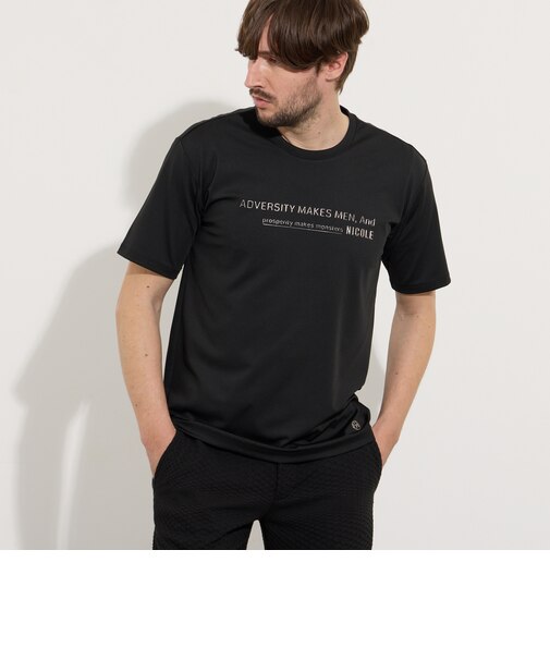 メタルジェルプリント半袖Tシャツ