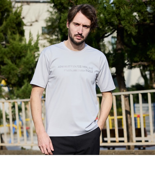 メタルジェルプリント半袖Tシャツ