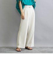 【セットアップ対応】ベルト付きタックパンツ