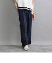 【セットアップ対応】ベルト付きタックパンツ