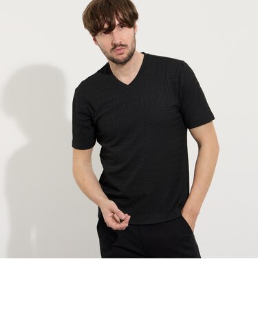 リンクスジャカードアラカルトVネックプルオーバー