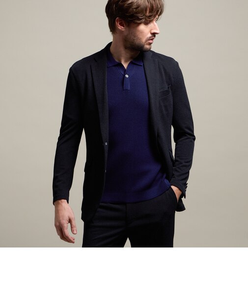 【HIDEAWAYS BLACK】ジオメトリックシアージャカードジャケット