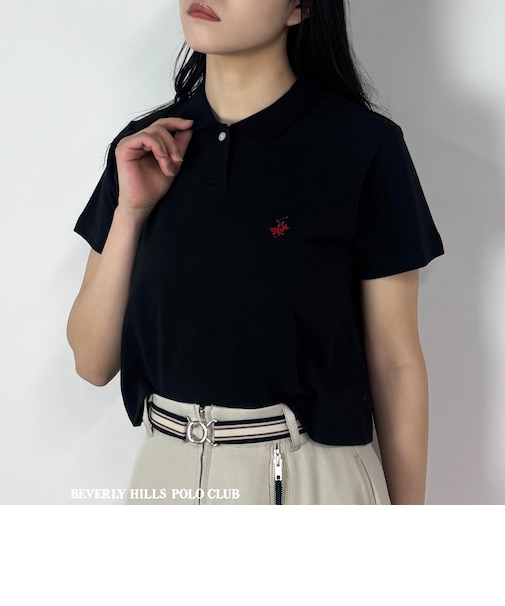 【BEVERLY HILLS POLO CLUB】アイコン刺繍ポロシャツ